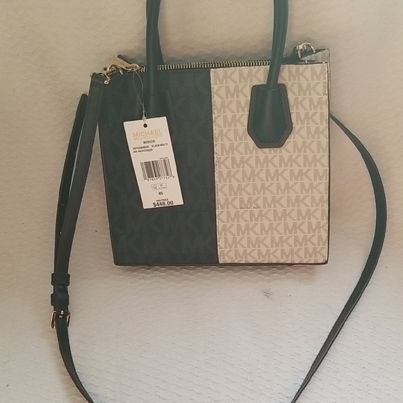 Michael Kors Two-Tone Black and Cream Satchel - Picture 1 of 7